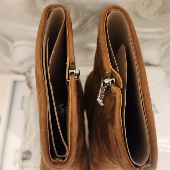 Calvin Klein Brown Suede Leather "Gentell" Booties. NIB. Size 10 - Picture 8 of 12